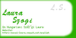 laura szogi business card